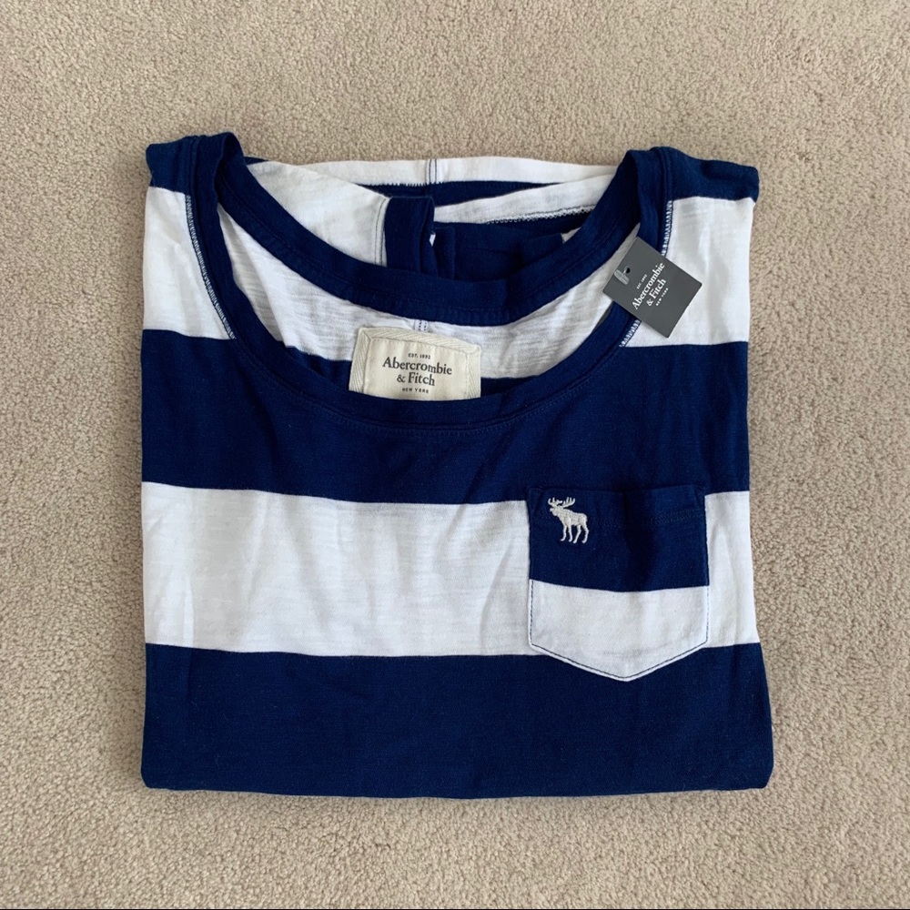 Navy and White Top